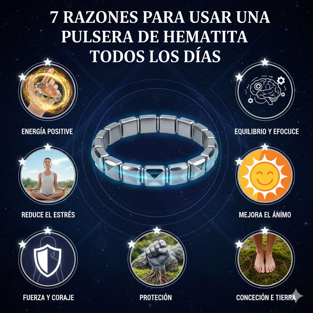 7 Razones para Usar una Pulsera de Hematita Todos los Días